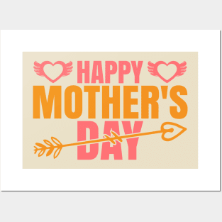 Happy Mothers Day Heart Posters and Art